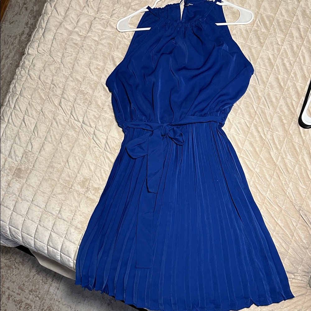 Chic Royal Blue Midi Dress